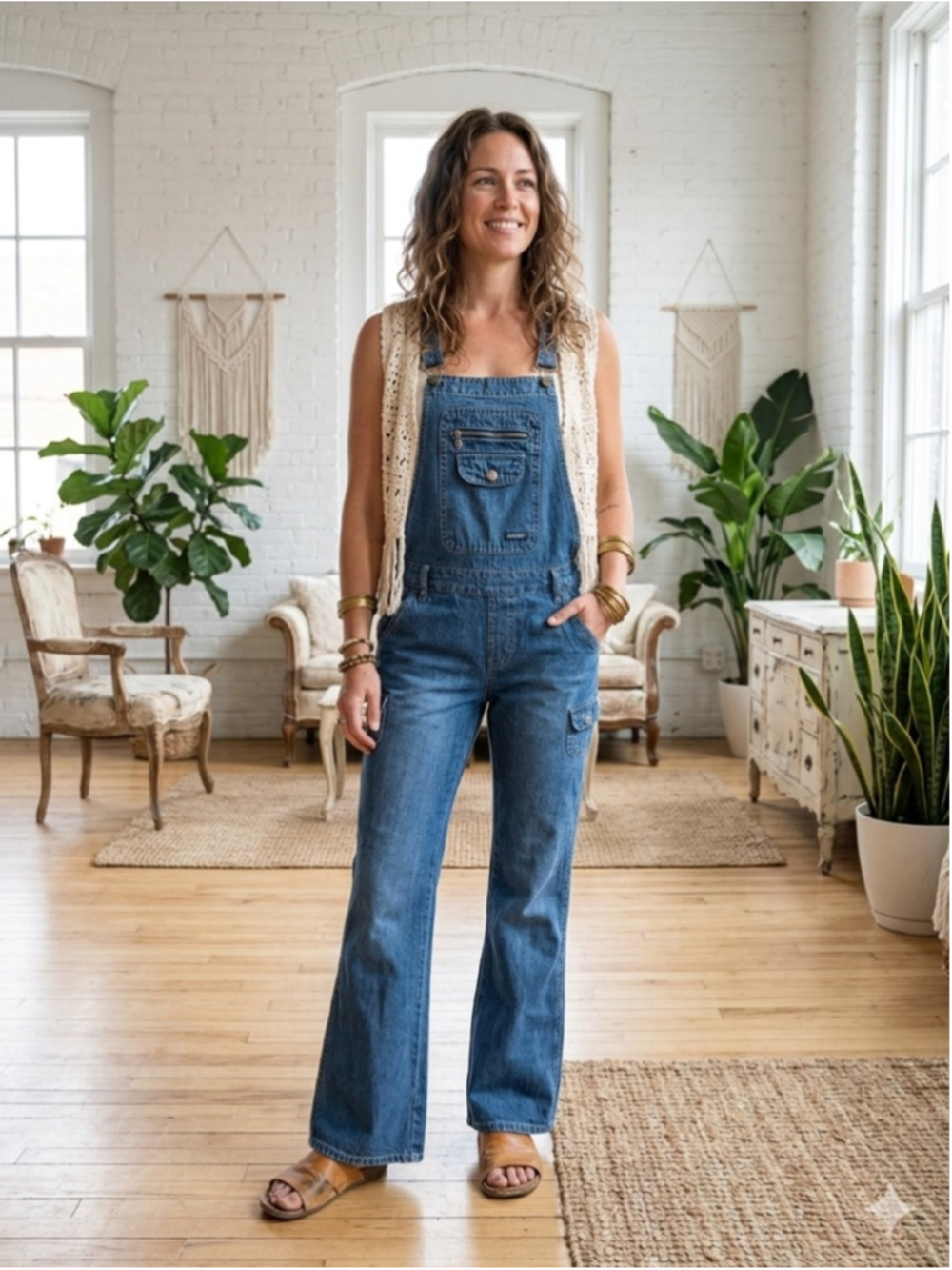 NWT Squeeze Stephen Hardy Denim Overalls Medium Stone Sandblast Utility Y2K 7/8